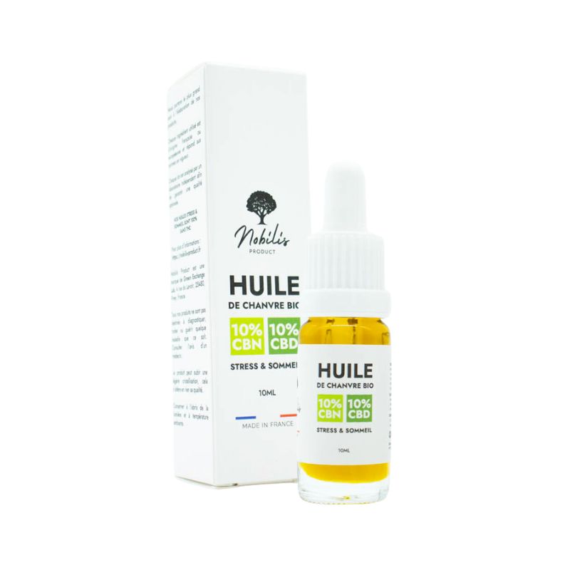 Huile CBD et CBN pour Stress & Sommeil 10% cbn+10% cbd